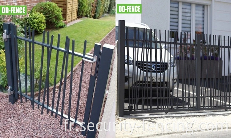 Panneau de clôture en acier galvanisé ornemental extérieur clôture en fer forgé pour jardin yard